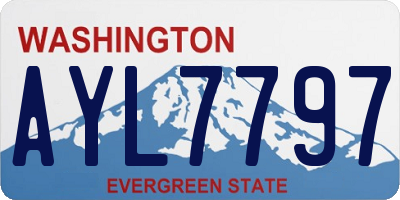 WA license plate AYL7797