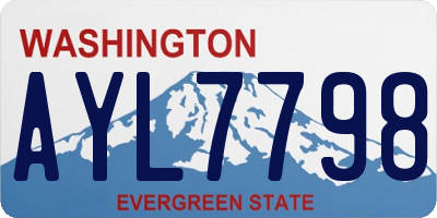 WA license plate AYL7798