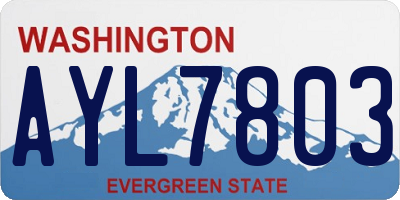 WA license plate AYL7803