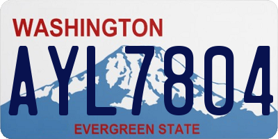 WA license plate AYL7804