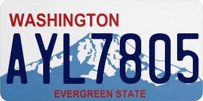 WA license plate AYL7805