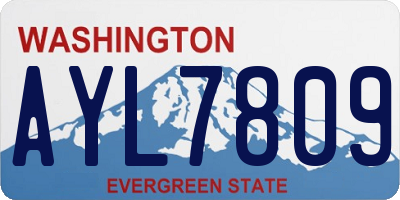 WA license plate AYL7809