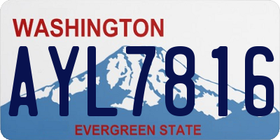 WA license plate AYL7816