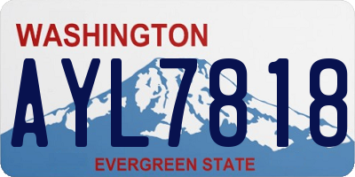 WA license plate AYL7818