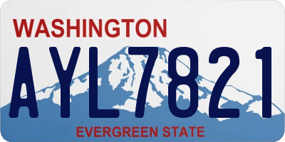 WA license plate AYL7821