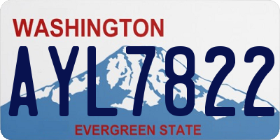 WA license plate AYL7822