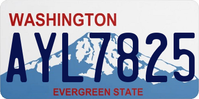 WA license plate AYL7825