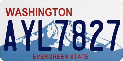 WA license plate AYL7827