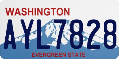 WA license plate AYL7828