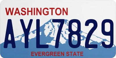 WA license plate AYL7829