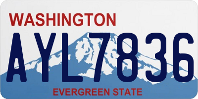 WA license plate AYL7836
