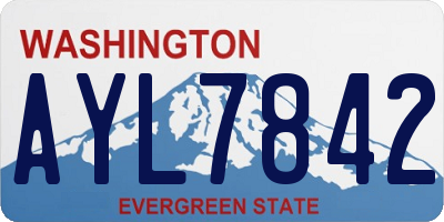 WA license plate AYL7842