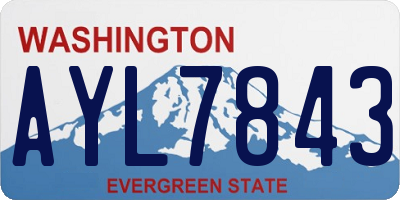 WA license plate AYL7843
