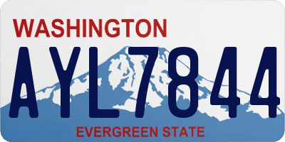 WA license plate AYL7844