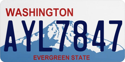 WA license plate AYL7847