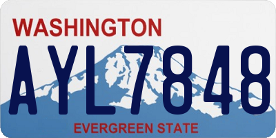 WA license plate AYL7848
