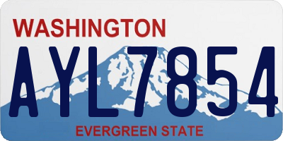 WA license plate AYL7854
