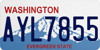 WA license plate AYL7855