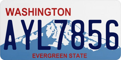 WA license plate AYL7856