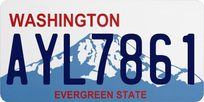 WA license plate AYL7861