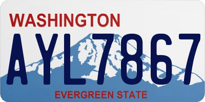 WA license plate AYL7867