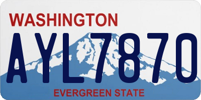WA license plate AYL7870