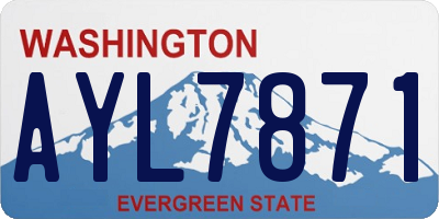 WA license plate AYL7871
