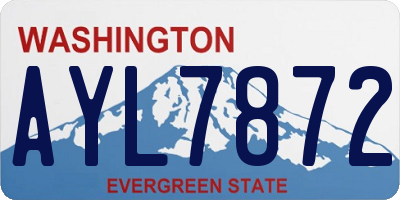 WA license plate AYL7872