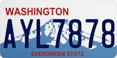 WA license plate AYL7878