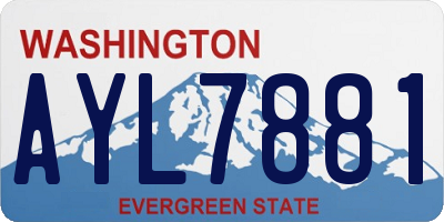 WA license plate AYL7881