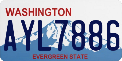 WA license plate AYL7886