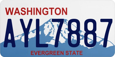 WA license plate AYL7887
