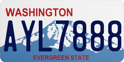 WA license plate AYL7888