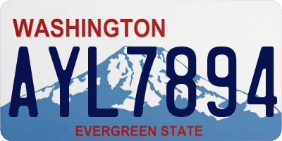 WA license plate AYL7894