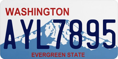 WA license plate AYL7895