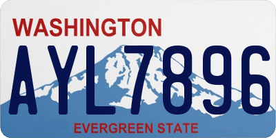 WA license plate AYL7896