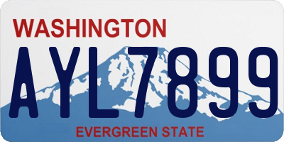 WA license plate AYL7899