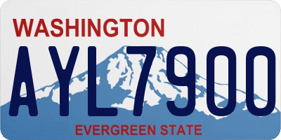 WA license plate AYL7900