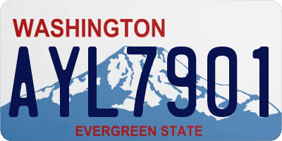 WA license plate AYL7901