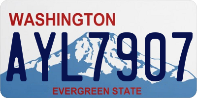 WA license plate AYL7907