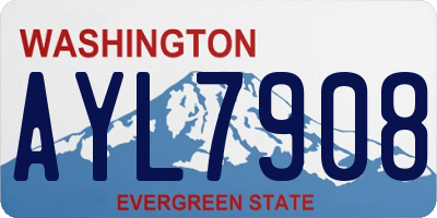 WA license plate AYL7908