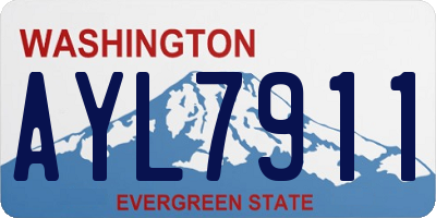 WA license plate AYL7911