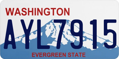 WA license plate AYL7915