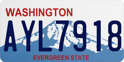 WA license plate AYL7918