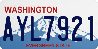 WA license plate AYL7921