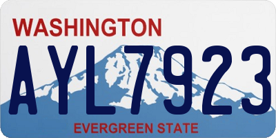 WA license plate AYL7923