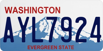 WA license plate AYL7924