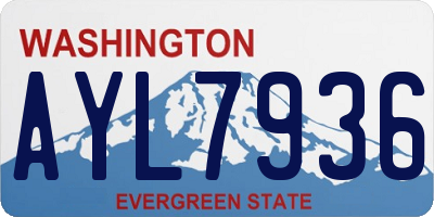 WA license plate AYL7936