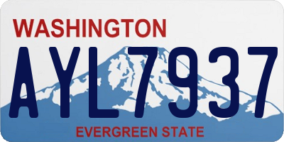 WA license plate AYL7937