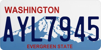 WA license plate AYL7945
